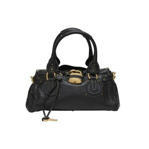 Chloe Paddington Hobo Shoulder Bag Black Leather